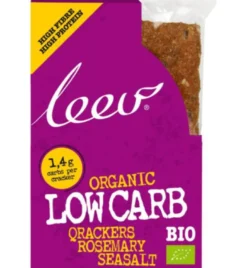 Leev Bio Qrackers Rosemary Seasalt (3 X 2 stuks)