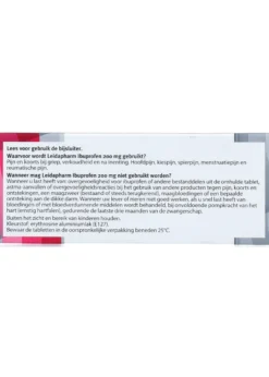 Leidapharm Ibuprofen 200mg (10 tabletten)