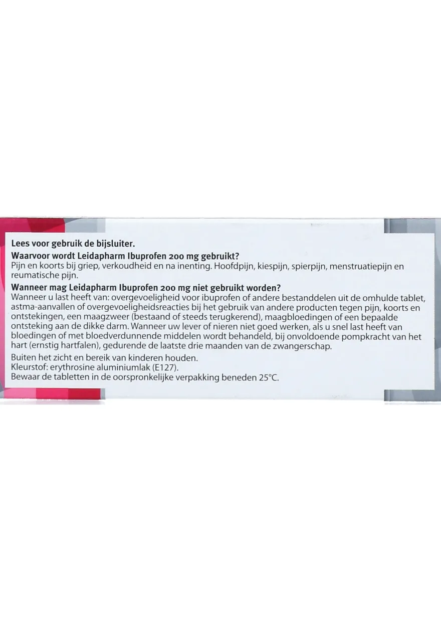 Leidapharm Ibuprofen 200mg (10 tabletten)