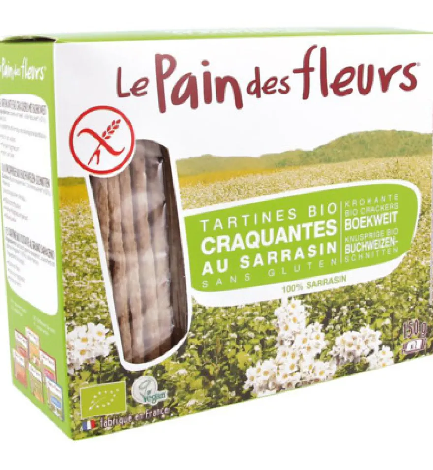Le Pain Des Fleurs Boekweit Crackers Bio (150 gr)