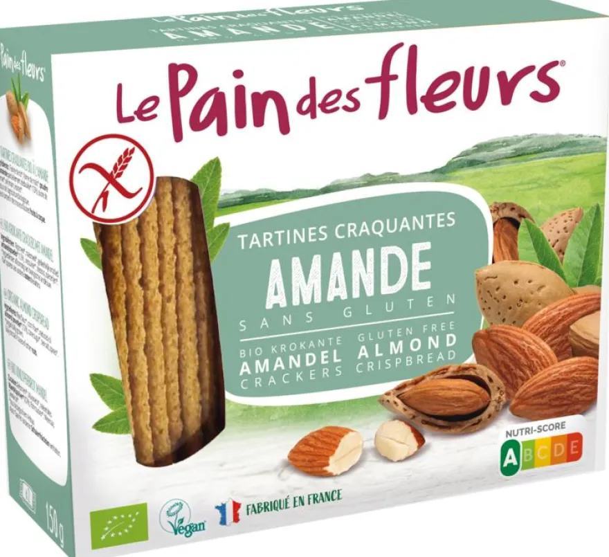 Le Pain Des Fleurs Crackers Met Amandel Bio (150 gr)