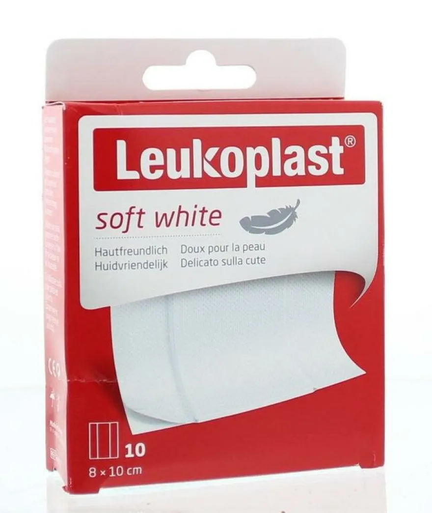 Leukoplast Soft white 8 x 10 cm (10 stuks)