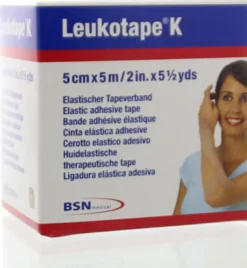 Leukotape K 5m x 5 cm huidkleur (1 stuk)