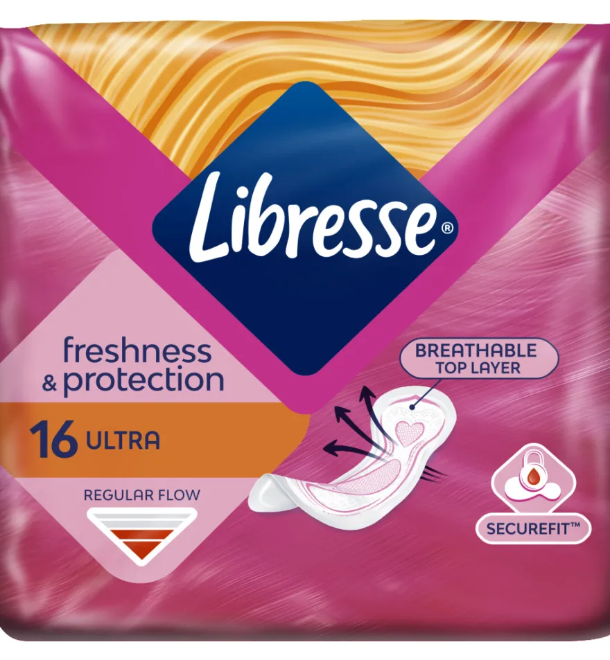 Libresse Ultra thin normal triple protection (16 stuks)