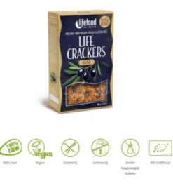 Lifefood Life Crackers Olijf Bio (90 gr)