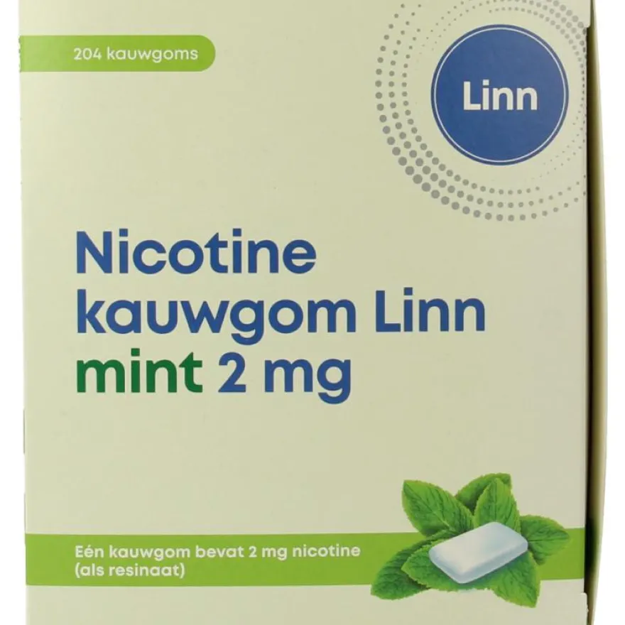 Linn Nicotine kauwgom 2mg mint (204 stuks)