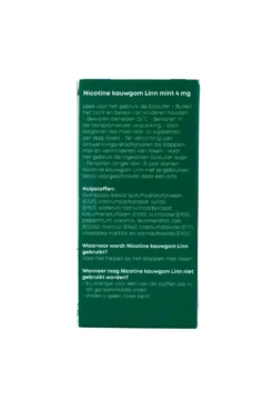 Linn Nicotine Kauwgom Mint 4Mg (204 stuks)