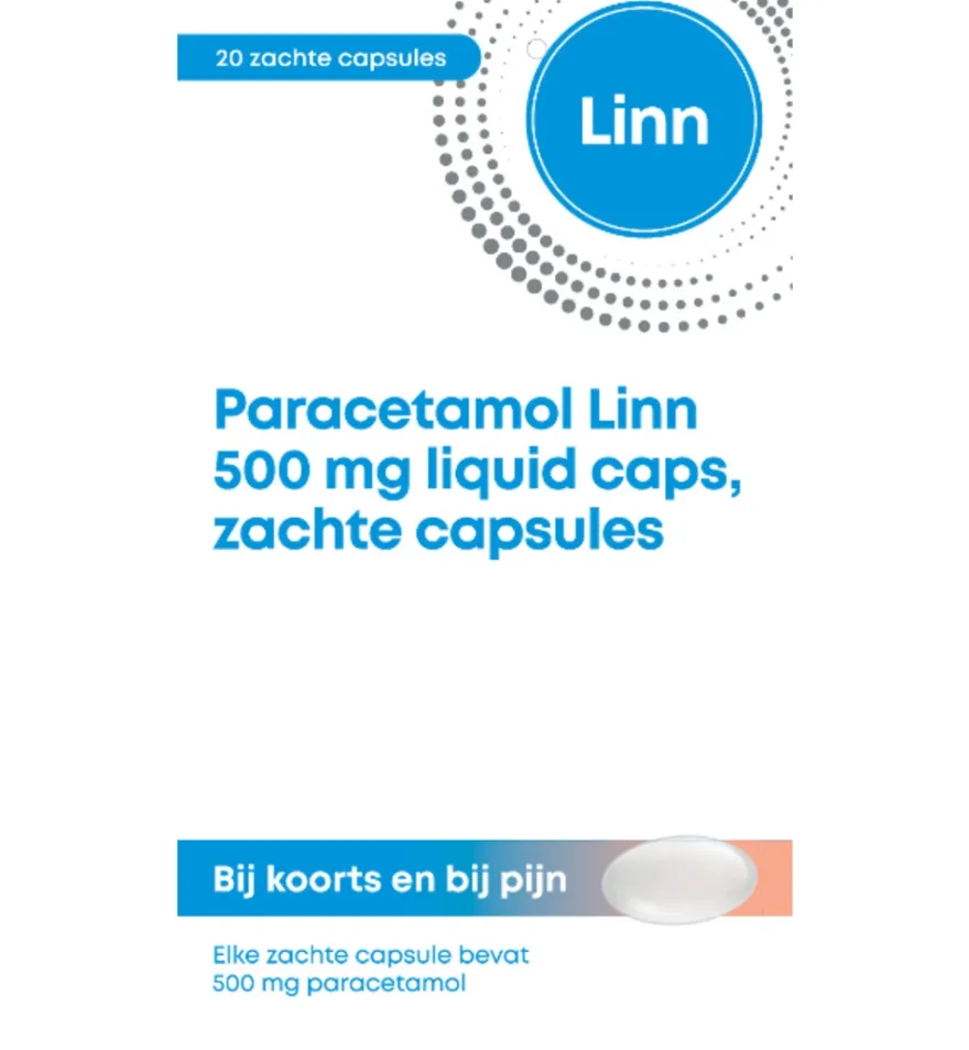 Linn Paracetamol 500mg liquid caps (20 capsules)