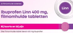 Linn Pharma Ibuprofen 400mg Roze Tablet (20 tabletten)