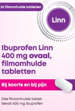 Linn Pharma Ibuprofen 400mg Wit Tablet (20 tabletten)