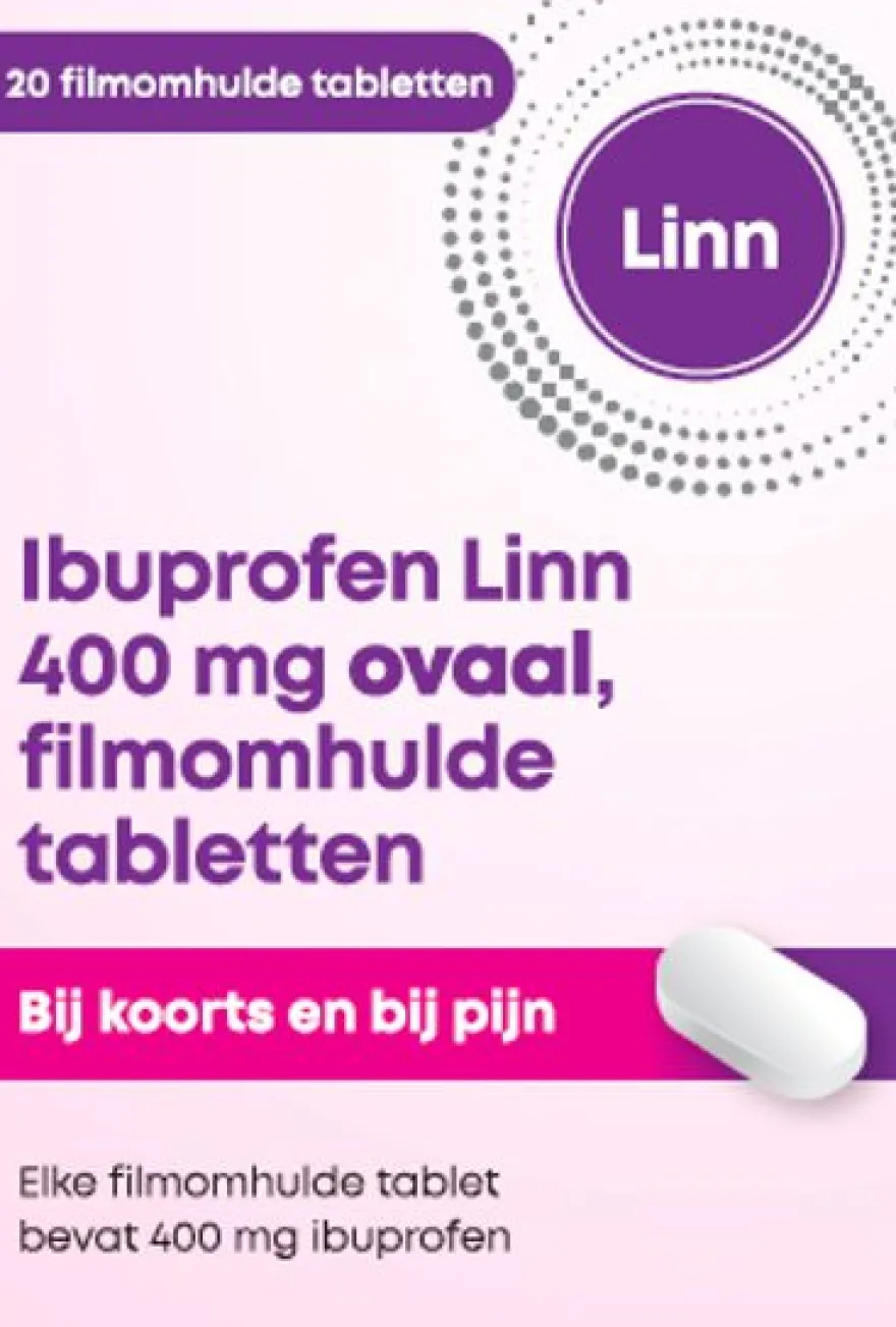 Linn Pharma Ibuprofen 400mg Wit Tablet (20 tabletten)