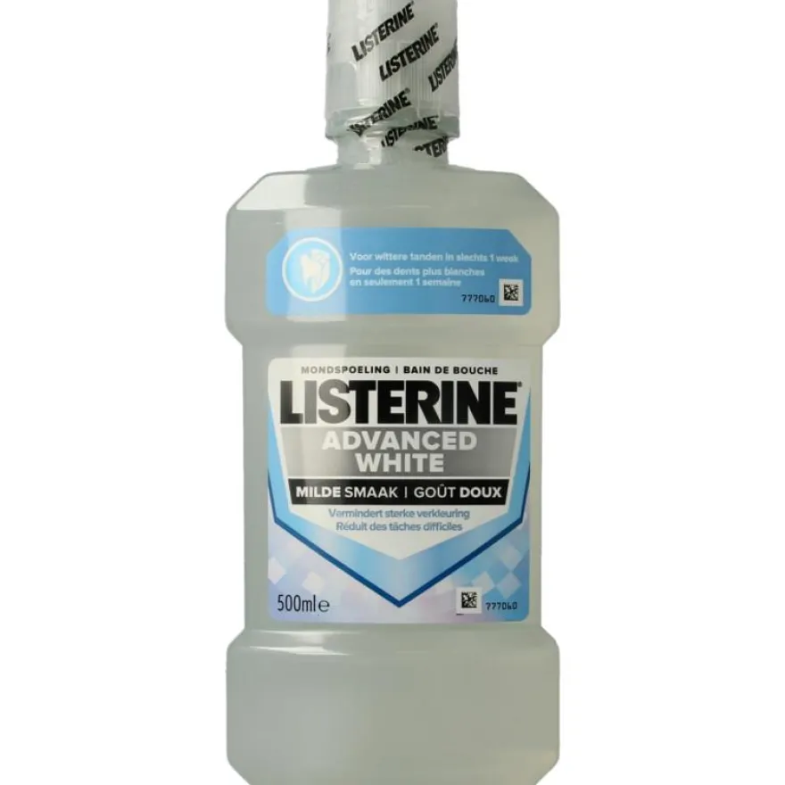 Listerine Mondwater advanced white mild (500 ml)