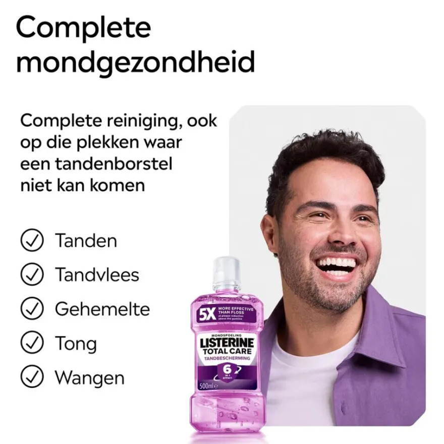 Listerine Mondwater Total Care Tandbescherming (500 ml)