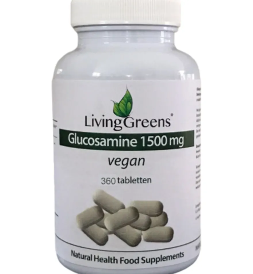 Livinggreens Glucosamine 1500 Vegan (360 tabletten)