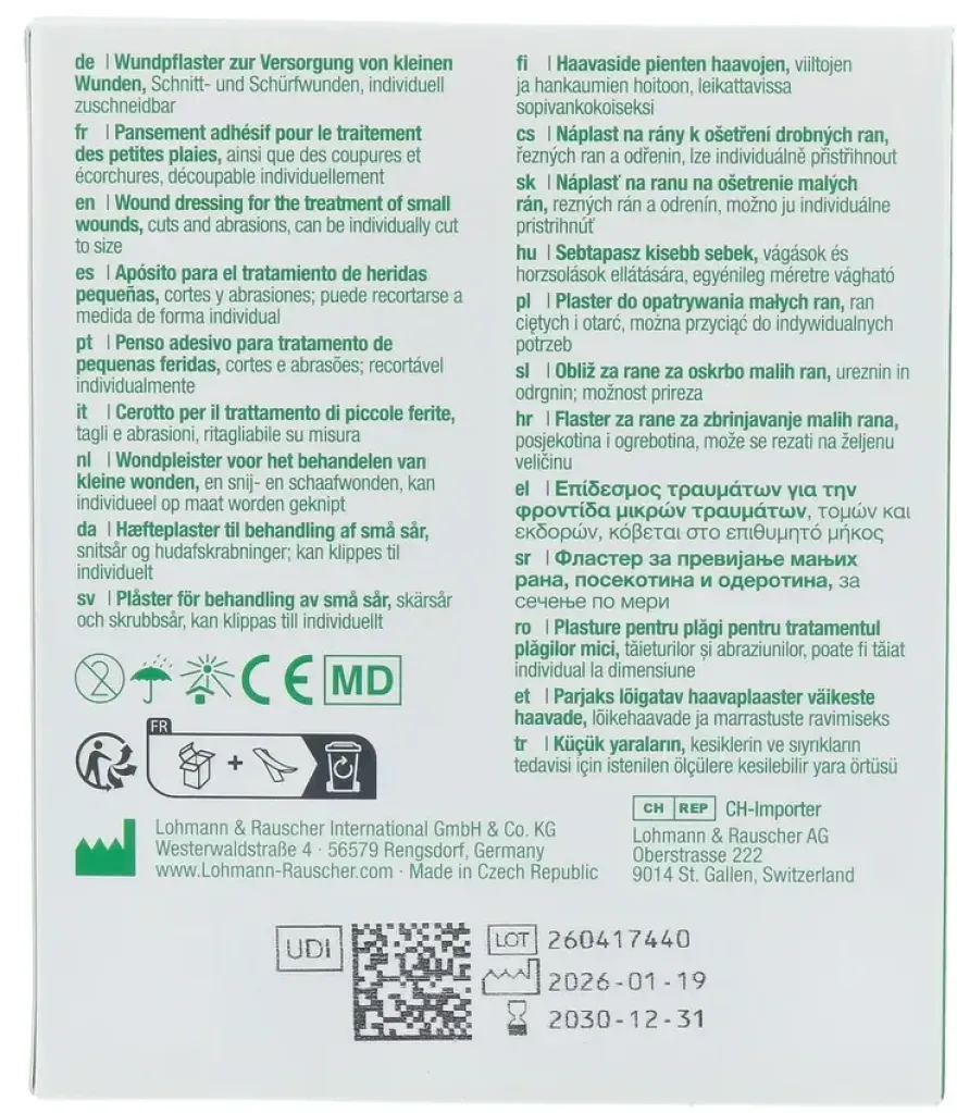 Lohmann & Rauscher Curaplast Wondpleisters Sensitive 8 X 10 Cm (10 stuks)