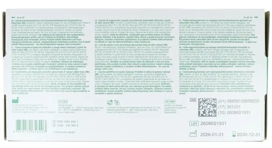 Lohmann & Rauscher Latex Handschoenen Maat L (100 stuks)