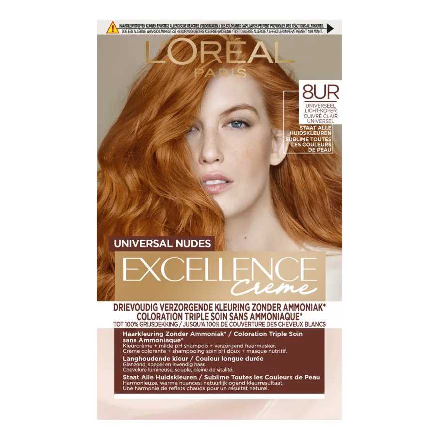 L’Oréal Excellence Creme 8Ur – Uni Licht Koper (1 stuk)