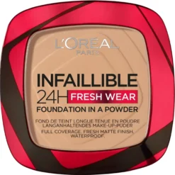 L’Oréal Foundation Poeder Infaillible Fresh Wear 140 Golden Beige (1 stuk)