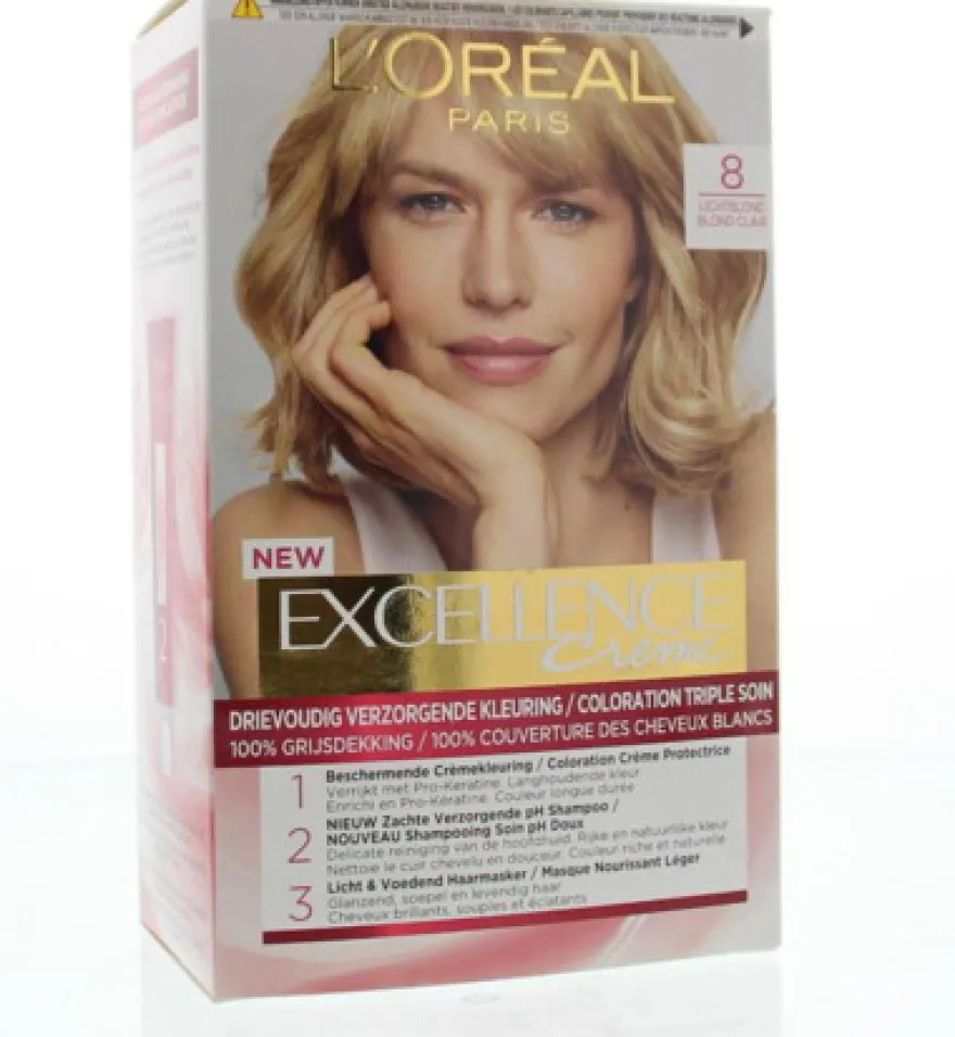 L’Oréal Paris Excellence Creme 8 Lichtblond (1 set)