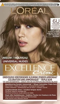 L’Oréal Paris Excellence Creme Universal Nudes 6U Donkerblond (1 stuk)