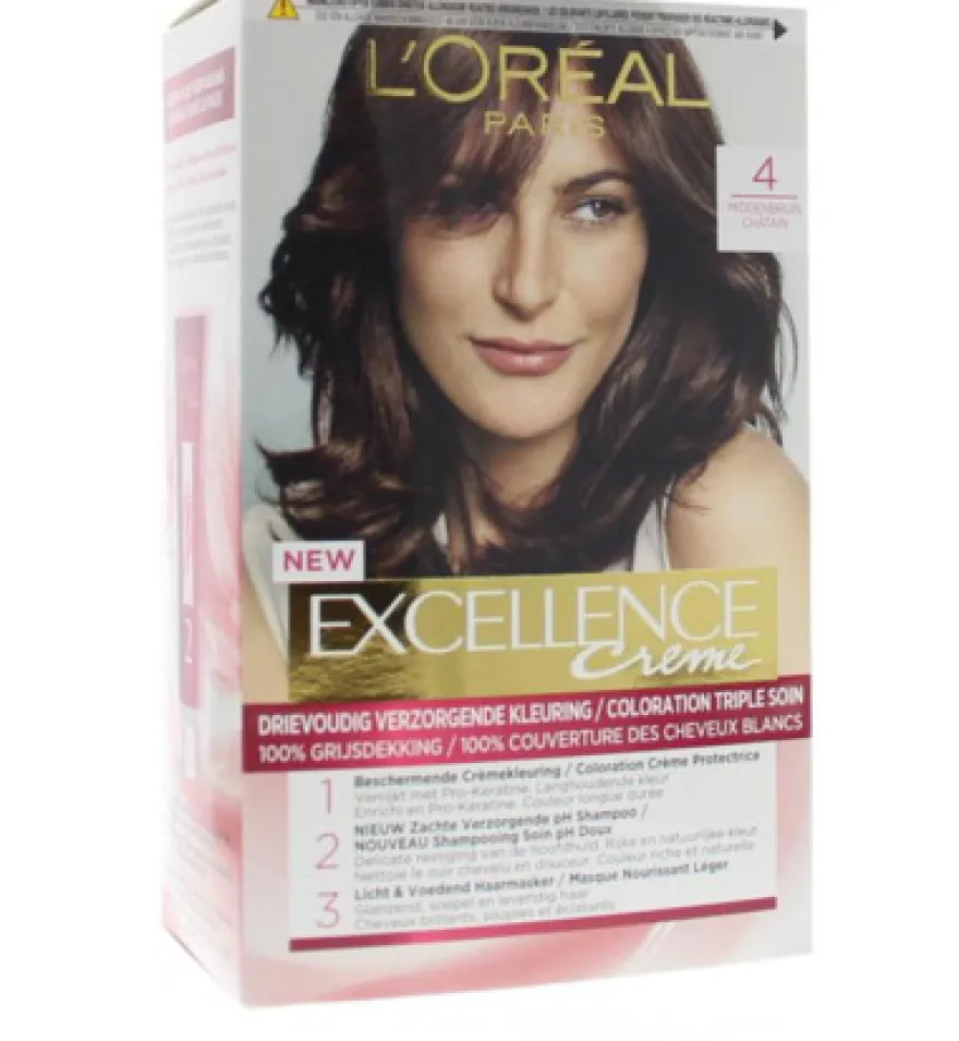 L’Oréal Paris Excellence Creme 4 Middenbruin (1 set)