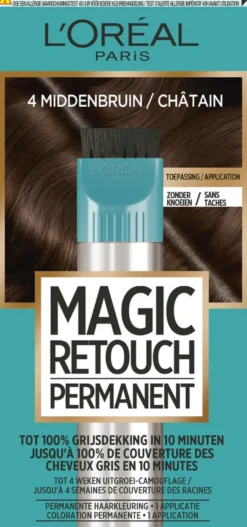 L’Oréal Paris Magic Retouch Nr. 4 Middenbruin (1 stuk)