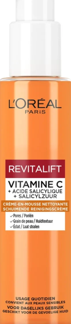 L’Oréal Paris Revitalift Reinigiscreme Schuimend Vitamine C Brightening (150 ml)