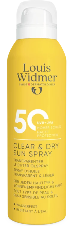 Louis Widmer Clear & Dry Sun Spray 50 zonder Parfum (200 ml)