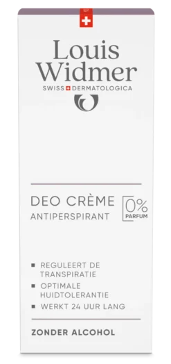 Louis Widmer Deo Crème Antiperspirant zonder Parfum (40 ml)