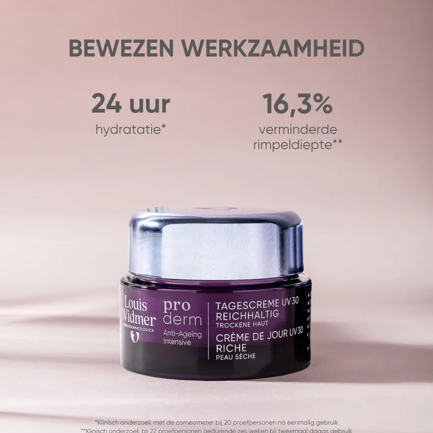 Louis Widmer Proderm Dagcrème Uv 30 Rijke Textuur zonder Parfum (50 ml)