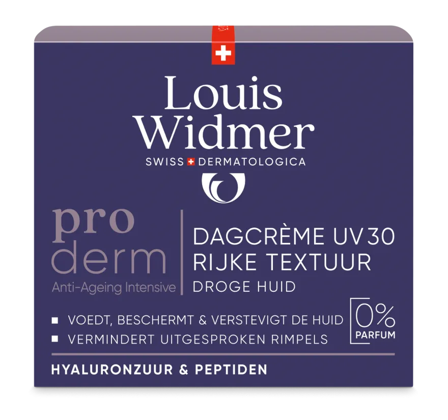 Louis Widmer Proderm Dagcrème Uv 30 Rijke Textuur zonder Parfum (50 ml)