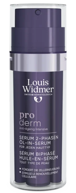 Louis Widmer Proderm Tweefasig Serum Olie-in-serum Licht Geparfumeerd (35 ml)