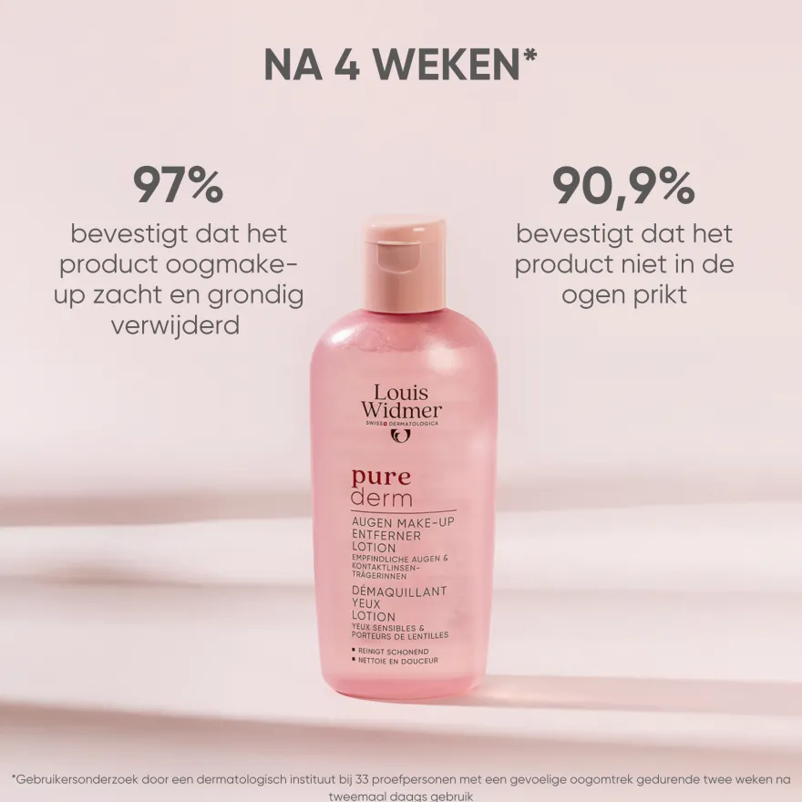 Louis Widmer Purederm Oogmake-up Reiniging Lotion zonder Parfum (100 ml)