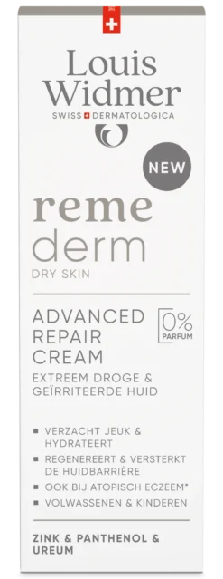 Louis Widmer Remederm Advanced Repair Cream zonder Parfum (75 ml)