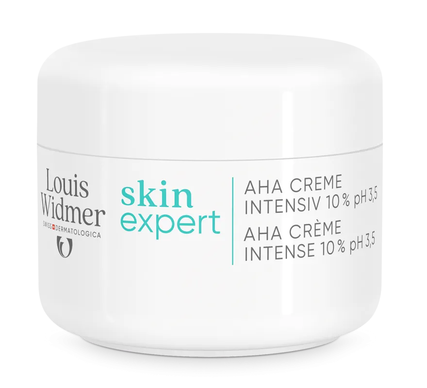 Louis Widmer Skinexpert Aha Crème Intensief 10 % Ph 3,5 zonder Parfum (50 ml)