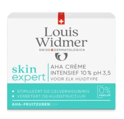 Louis Widmer Skinexpert Aha Crème Intensief 10 % Ph 3,5 zonder Parfum (50 ml)