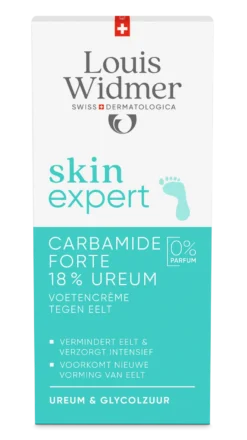 Louis Widmer Skinexpert Carbamide Forte 18 % Ureum Voetencrème tegen Eelt zonder Parfum (50 ml)