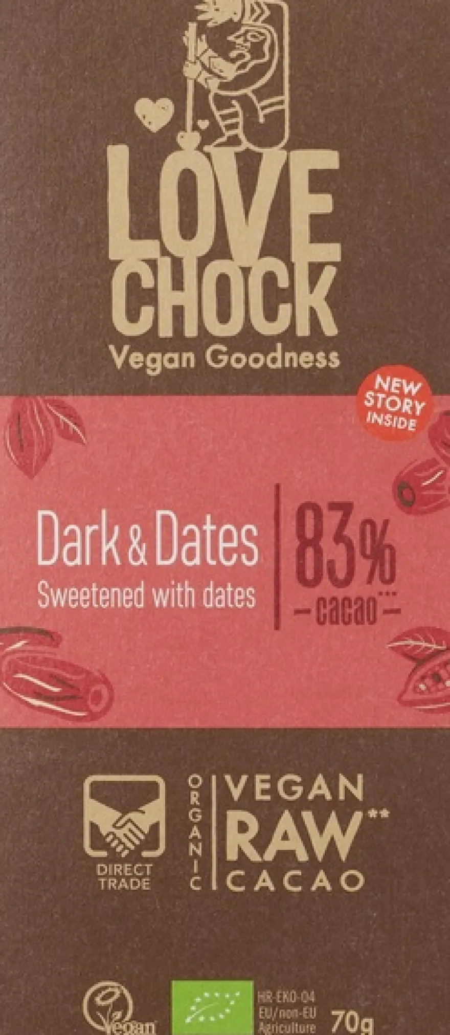 Lovechock Raw-Chocolate Dark & Dates (70 gr)
