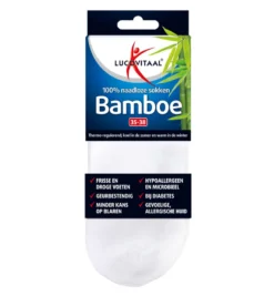 Lucovitaal Bamboe Enkelsokken Wit 35-38 (1 paar)