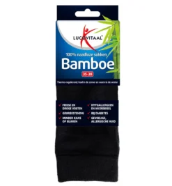 Lucovitaal Bamboe Lange Sokken Zwart 35-38 (1 paar)