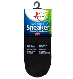 Lucovitaal Bamboe Sneakersokken Zwart 39-42 (1 paar)
