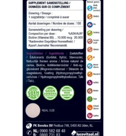 Lucovitaal Biotine 10.000mcg Forte (150 zuigtabletten)