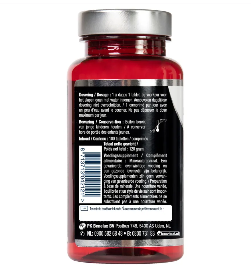 Lucovitaal Calcium Magnesium Zink (100 tabletten)