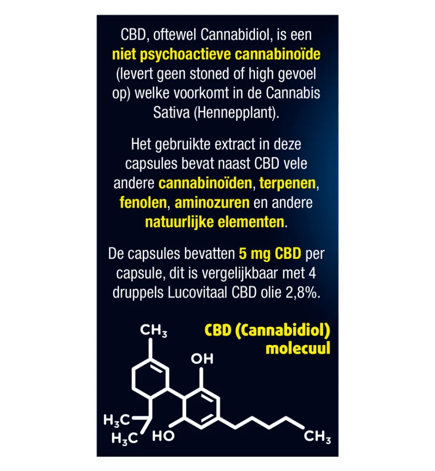 Lucovitaal CBD 5mg (30 capsules)
