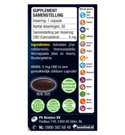 Lucovitaal CBD 5mg (30 capsules)