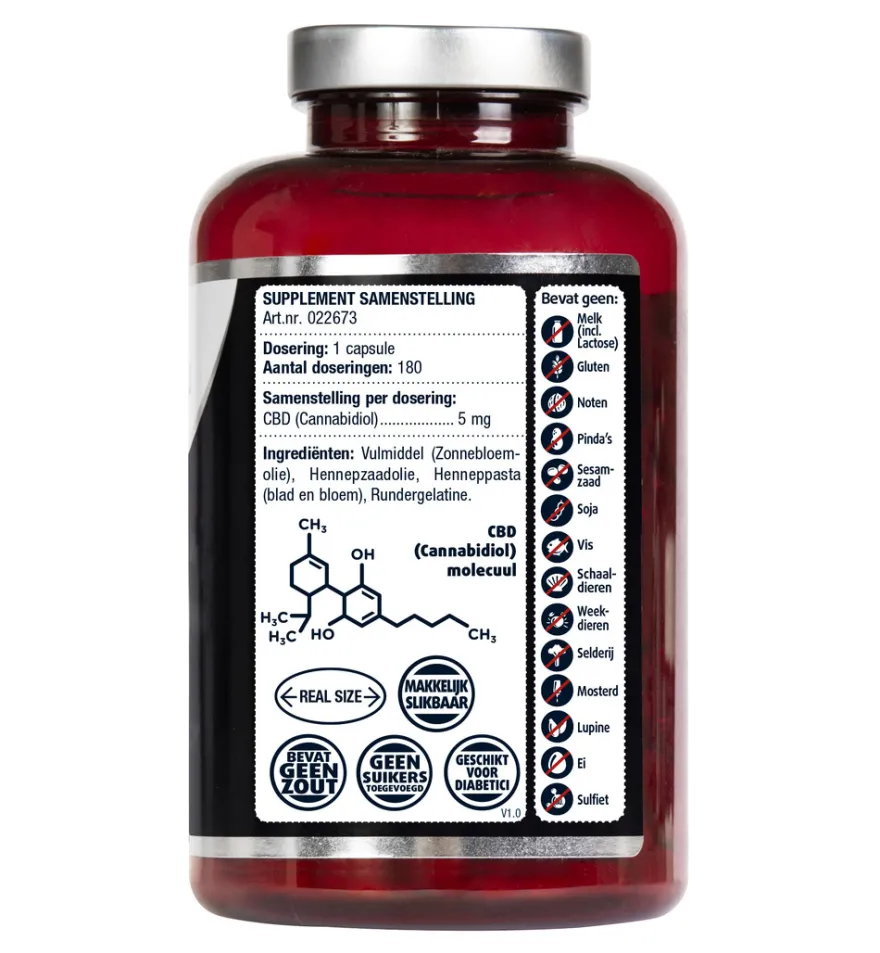 Lucovitaal CBD 5mg (180 capsules)