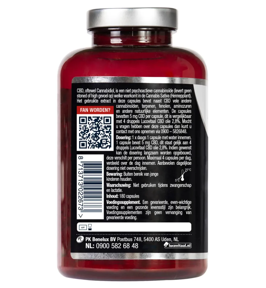 Lucovitaal CBD 5mg (180 capsules)