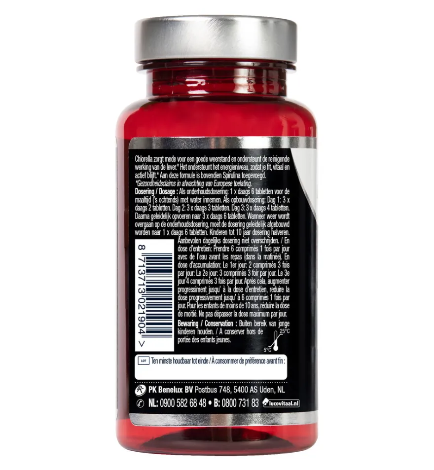 Lucovitaal Chlorella Spirulina (200 tabletten)