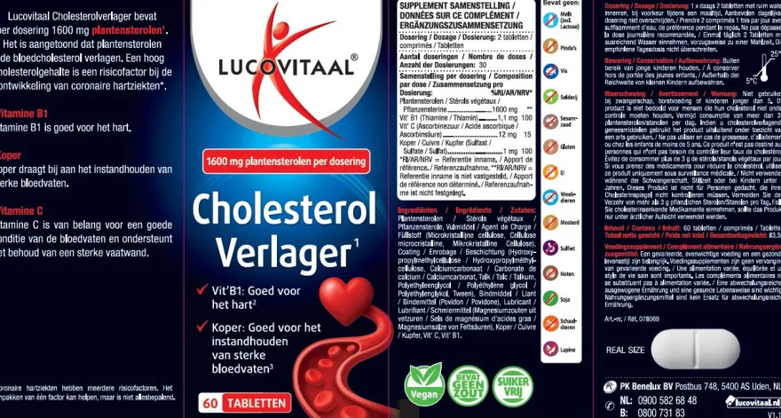 Lucovitaal Cholesterol Verlager (60 tabletten)