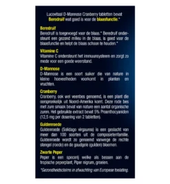 Lucovitaal D-Mannose Cranberry (60 tabletten)